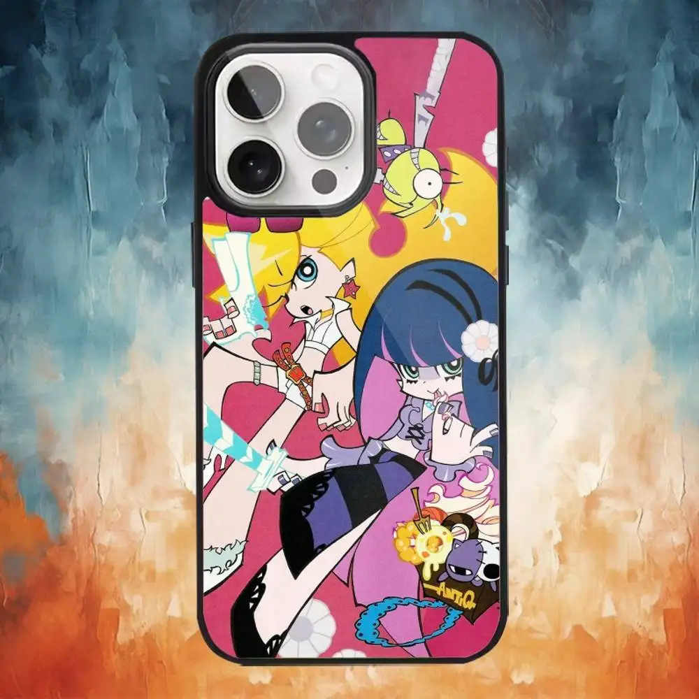Calcinha e meia com anime garterbelt capa de telefone para iphone 17,16,15,14,13,12, plus, pro, para magsafe magnético sem fio charg