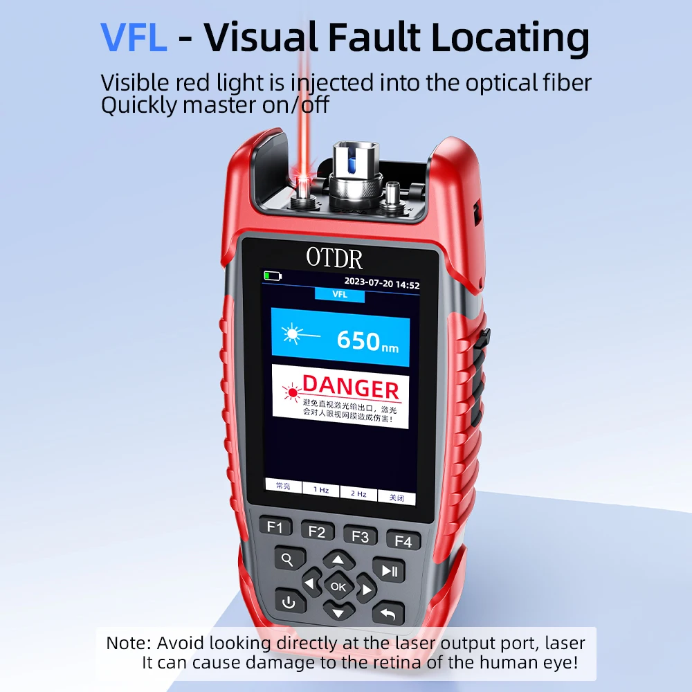 Mini OTDR S-900D Fiber Optic Reflectometer OTDR VFL OPM OLS Event Map Ethernet 3.5-inch Touch Screen Fault Location​
