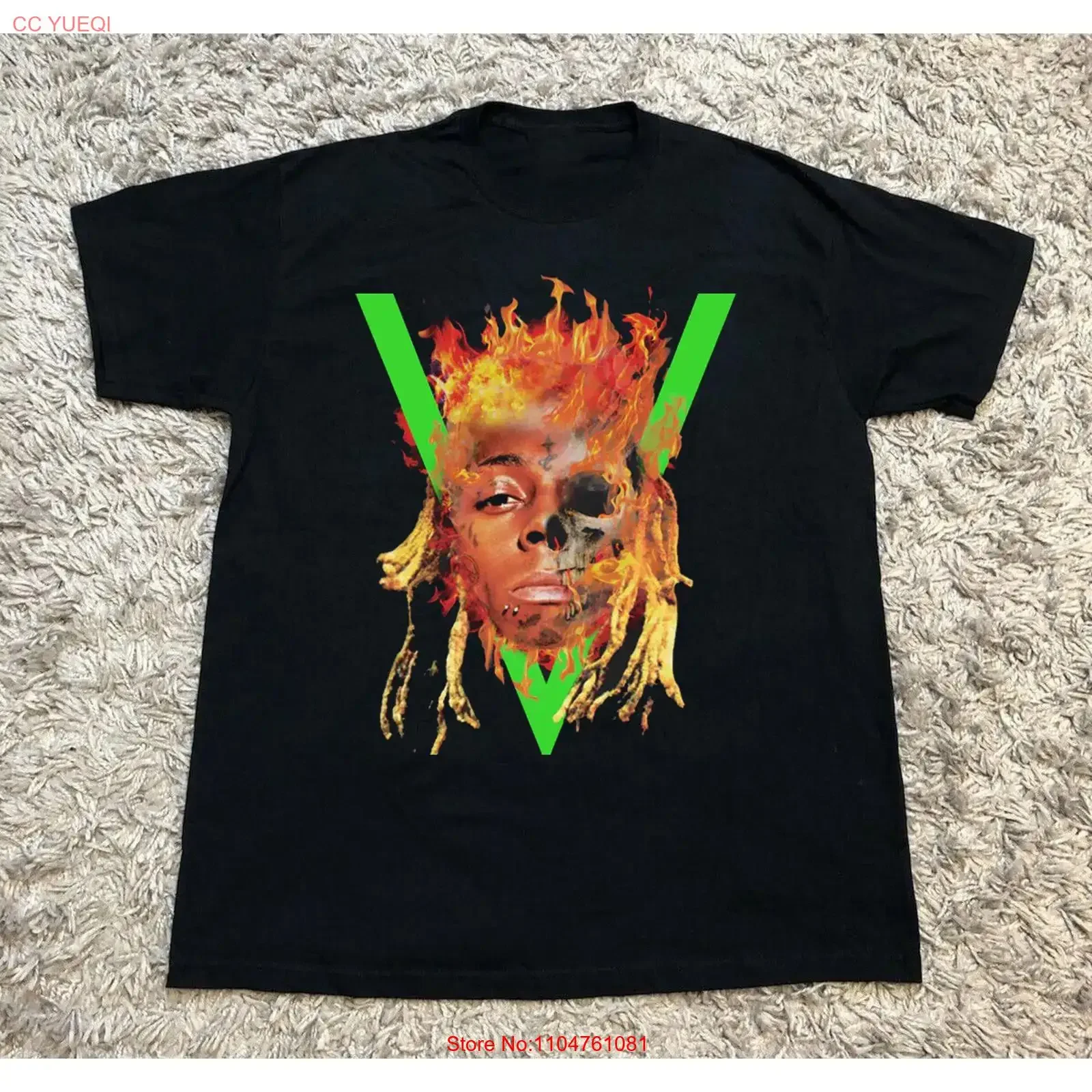 RARE Lil Wayne Black Cotton All size S 5XL For Fans T shirt HRB315 vintage Washed graphic Slightly Top For Everyday Wear