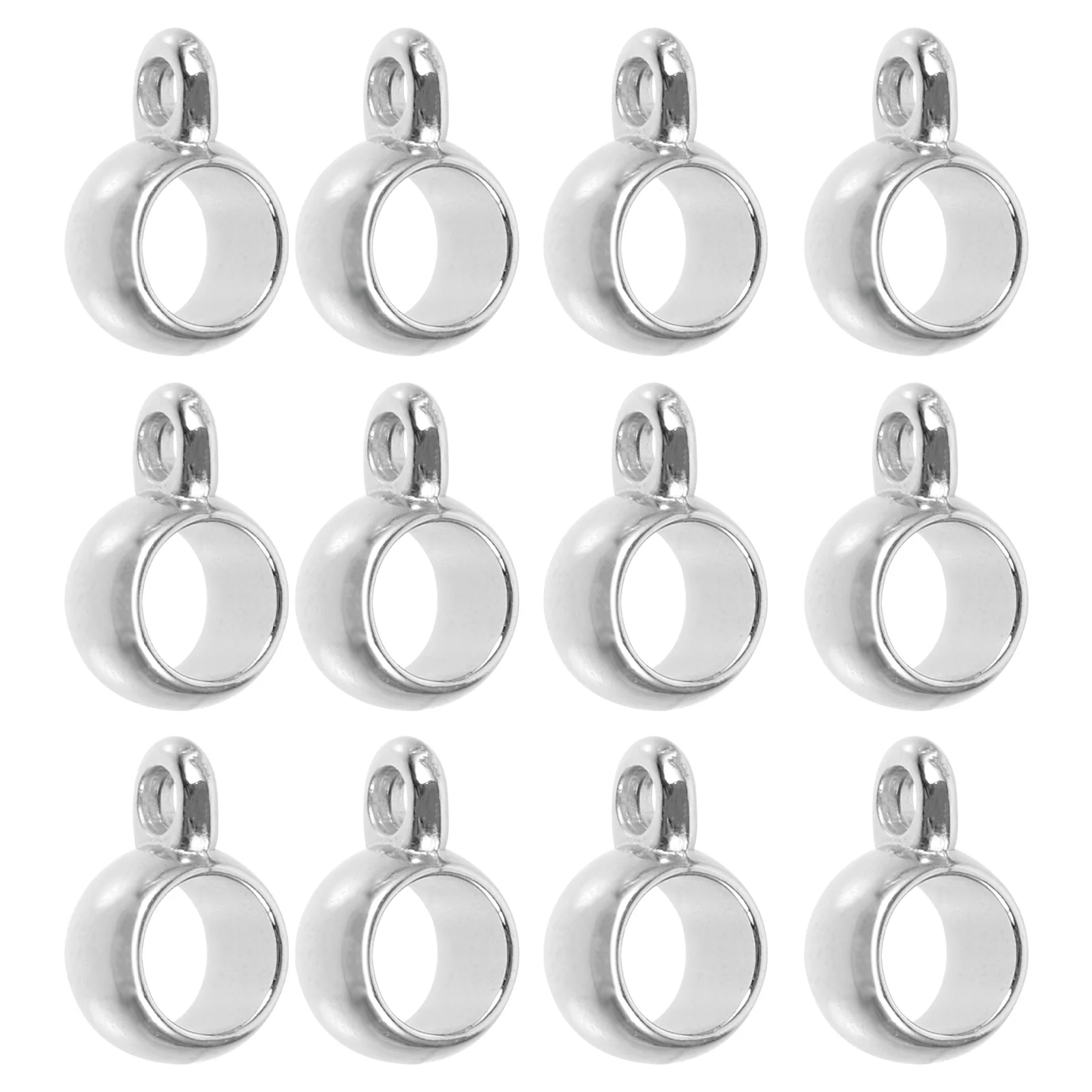 

100 Pcs Jewelry Pendant Accessories Hanging Necklace Dangler Charm Creative Silver