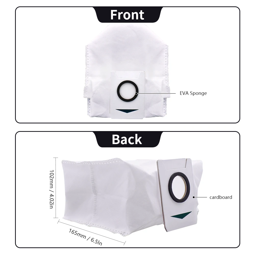 Pano mop saco de poeira principal rolo escova lateral hepa filtro compatível com ecovacs deebot x1 omni/t10 turbo aspirador peças