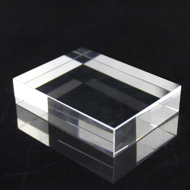 Acrylic Square Display Block Clear Polished Lucite Cube Acrylic Jewelry Display Stand Ring Showcase Display Holder Base