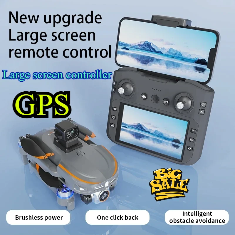 Controle de tela GPS S28max com fluxo óptico 2.4G de 4,5 polegadas, evita obstáculos em todos os lados, motor sem escova para fotografia aérea