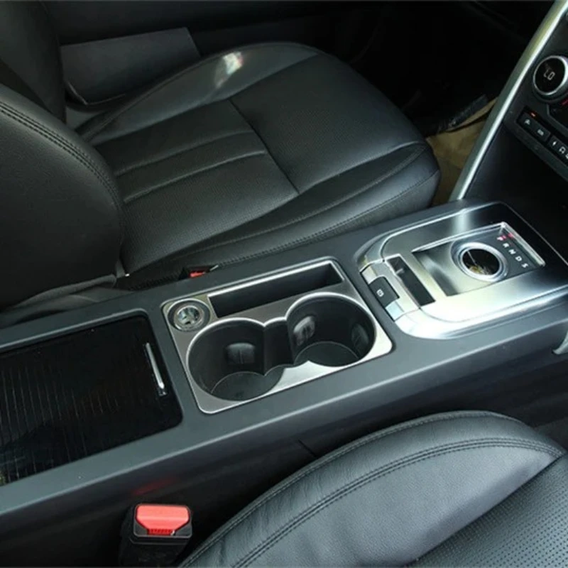 Für Land Rover Discovery Sport 2015-2019 ABS Silber Auto Mittelkonsole Getränkehalter Rahmenabdeckung Zierleiste Aufkleber Autozubehör – Detail 4