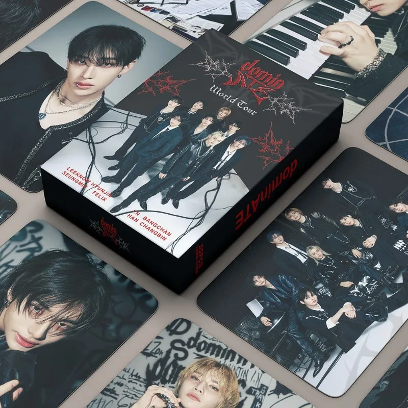 55pcs/set Kpop Boy Group Lomo Cards Idol Domin ATE New Album High Quality for Fans Gift Collection Poster Postcard Photocard