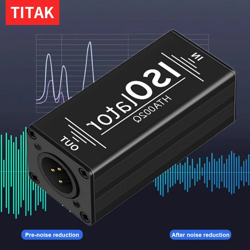 1Pcs Mono XLR Audio Isolator Mixer Noise Cancellation Audio Current Acoustic Filter Audio Noise Reducer XLR Audio Isolator