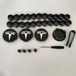 56MM 5Pcs 27PCS 31PCS For Tesla Model3 S/X Y Juniper Wheel Hub Cover Rim Center Cap Decoration Accessories Cybertruck Roadster