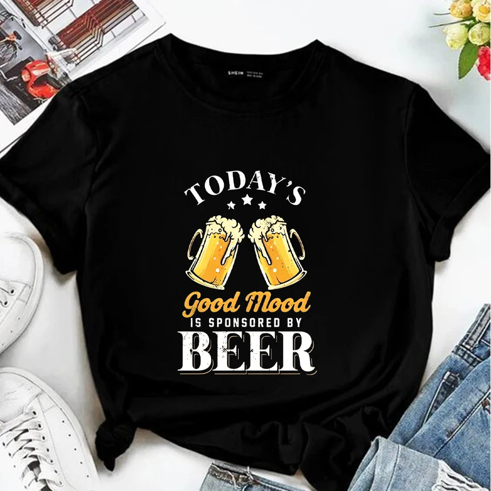 Oktoberfest camiseta de manga curta para mulheres, coração do amor, cerveja, semana Craft, álcool bêbado, Alemanha, T