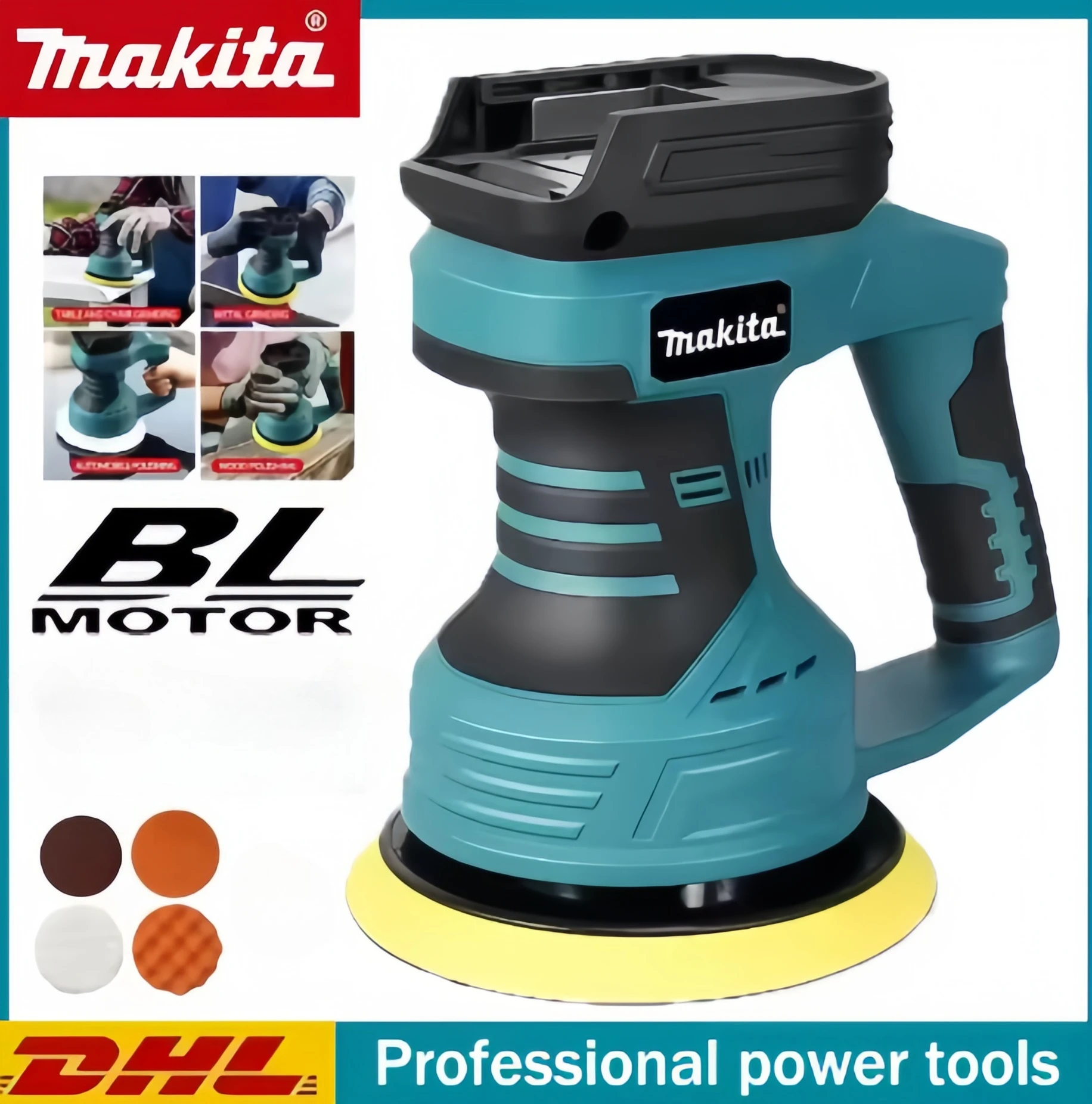 

Беспроводная полировальная машинка Makita, 8 регулируемых скоростей, для авто, электрическая, для воскования, шлифовки, нанесения герметика и глазури, 18В