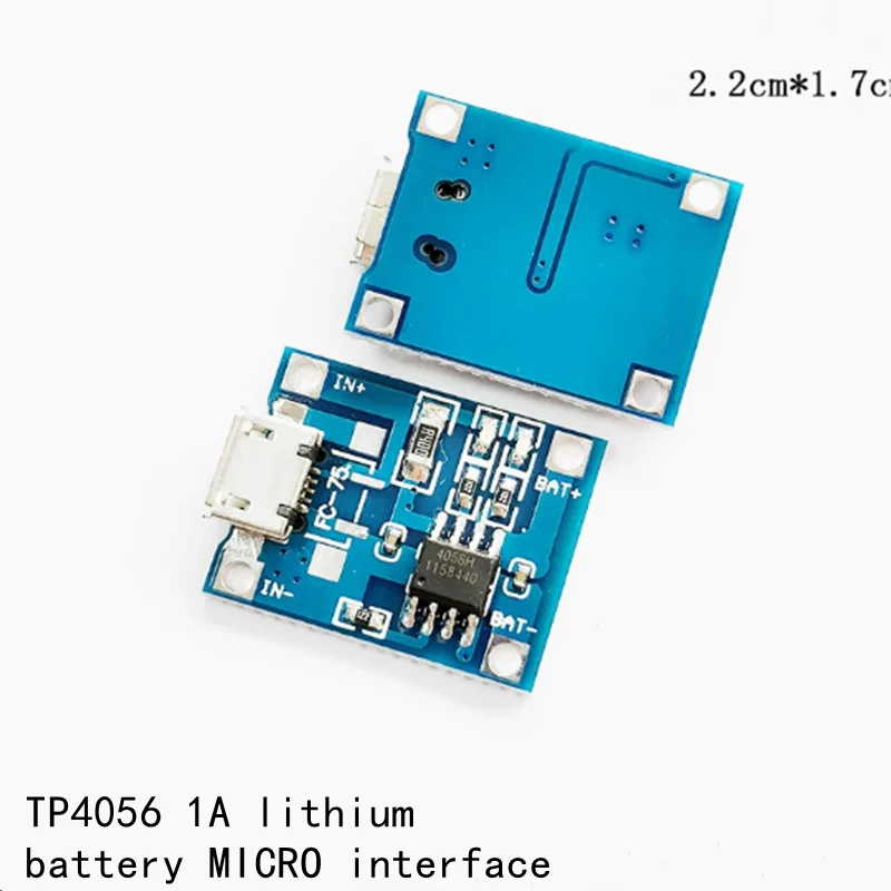 10pcs 5V 1A 18650 Lithium Battery Charging Board TP4056 Lithium Charging Mini/Micro USB Type C Charge Module With Protect