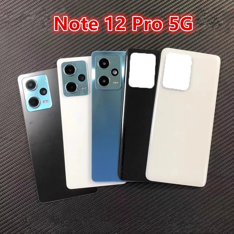 

Note12 Pro 5G корпус для Xiaomi Redmi Note 12 Pro 5G 6,67 "задняя крышка аккумулятора ремонт двери Задний прозрачный стеклянный чехол + объектив камеры