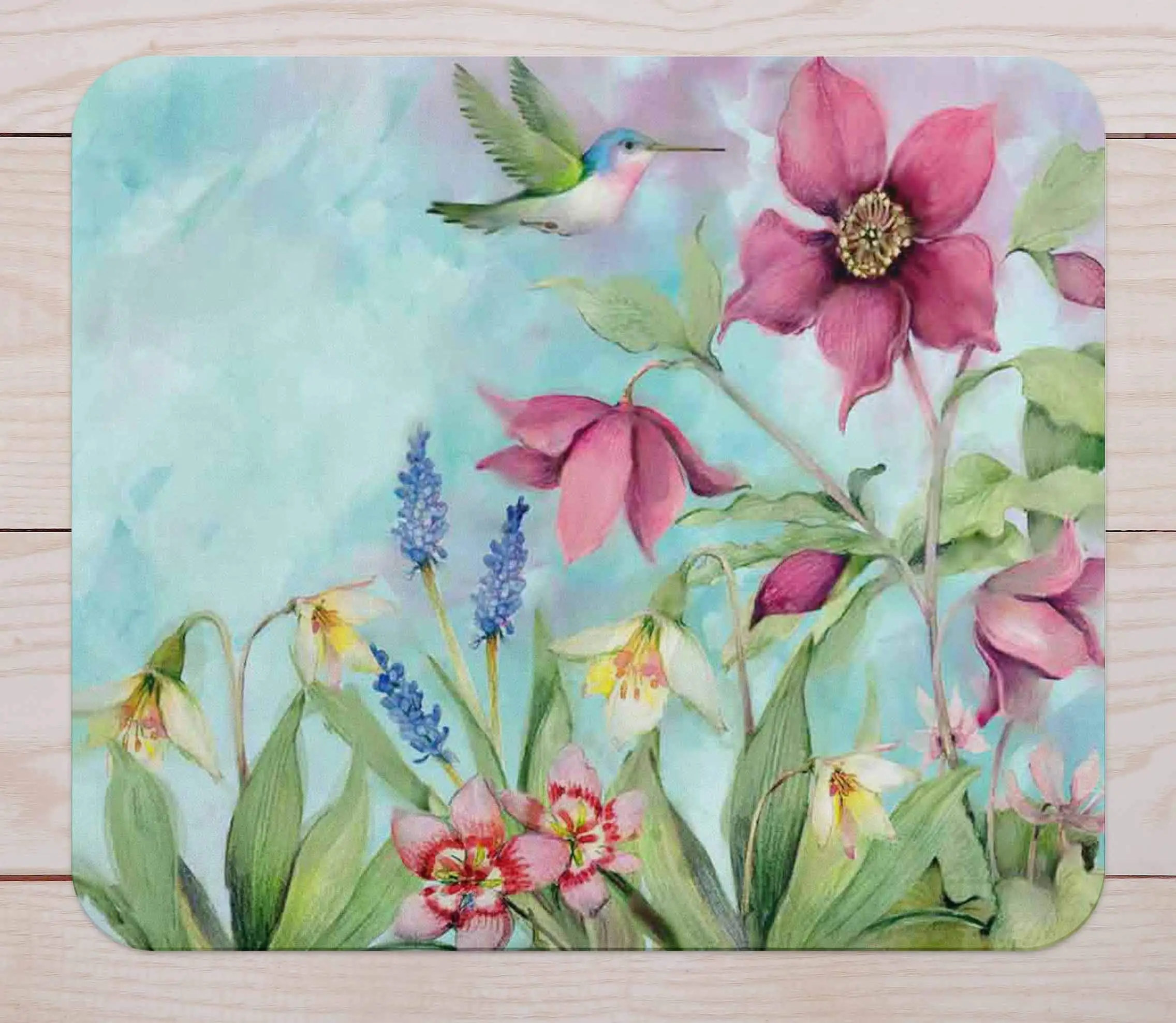 Hot-Selling Beautiful Watercolor Flowers Mouse Pads Comfortable Gaming Mousepad Mouse Mat Keyboard Mats Desk Pad 22x18cm