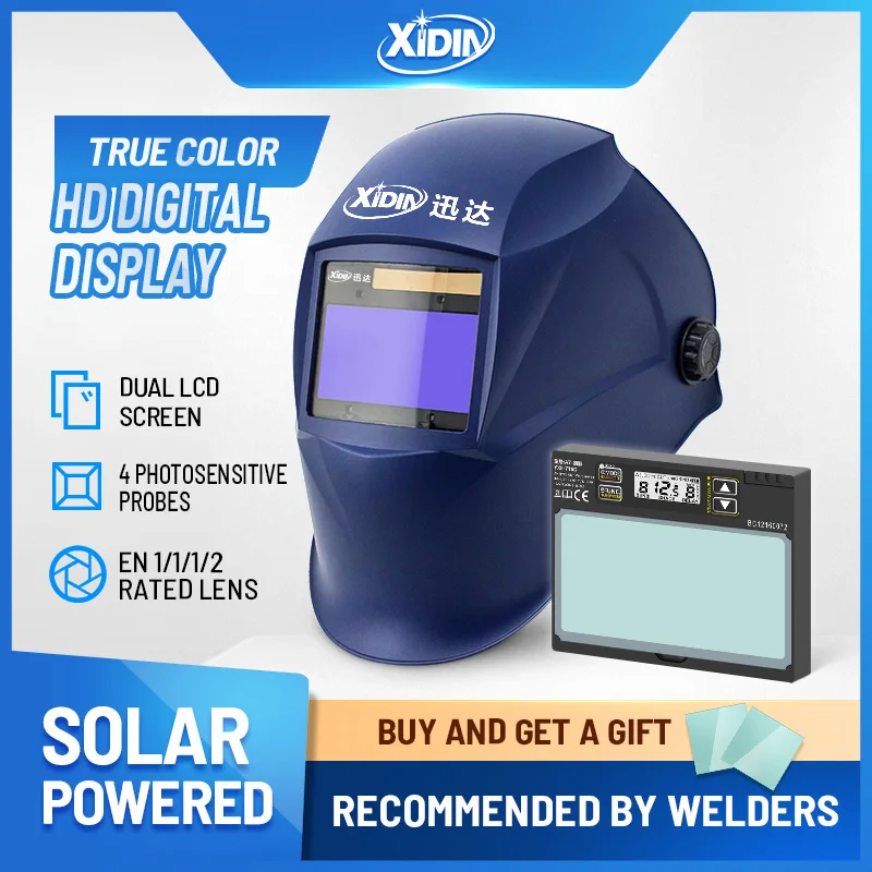 Auto darkening welding helmet/welding mask/MIG MAG TIG True Color/Real Color/4 arc sensor(Yoga-716D)