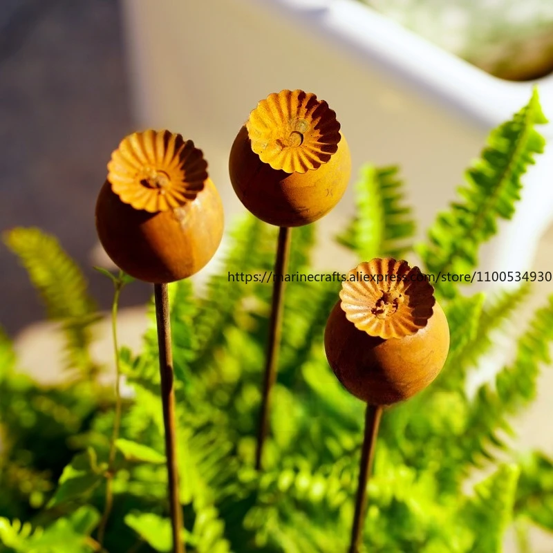 Cross-Border Garden Ground Decoration For Rust-Shaped Plant Outdoor Retro And Beautiful Ground Decoration