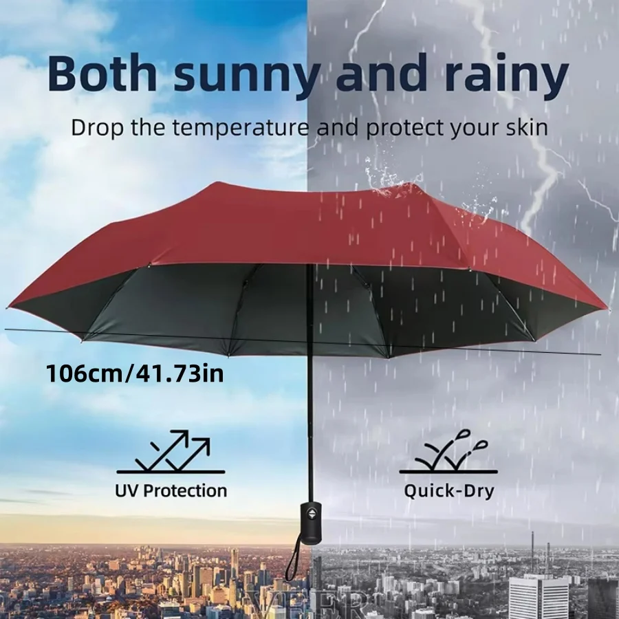 24 Bones Double Keel Umbrella Compact & Lightweight UV Protection Umbrella, Wind-resistant ＆ Sun Safety & Stylish Freshness