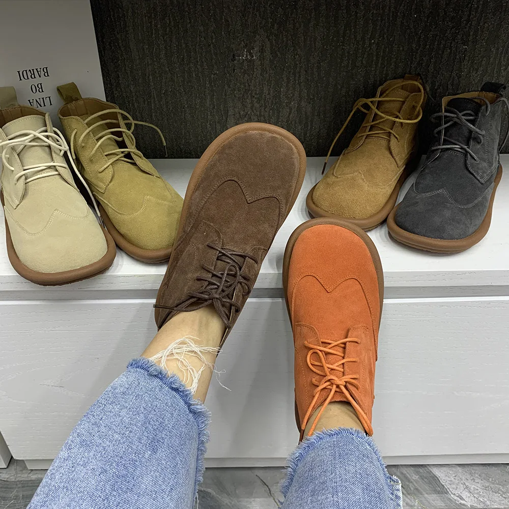 Buty damskie zimowe ciepłe buty śniegowe futrzane Plus Size casualowe płaskie buty damskie ankl Plus Size skórzane buty damskie