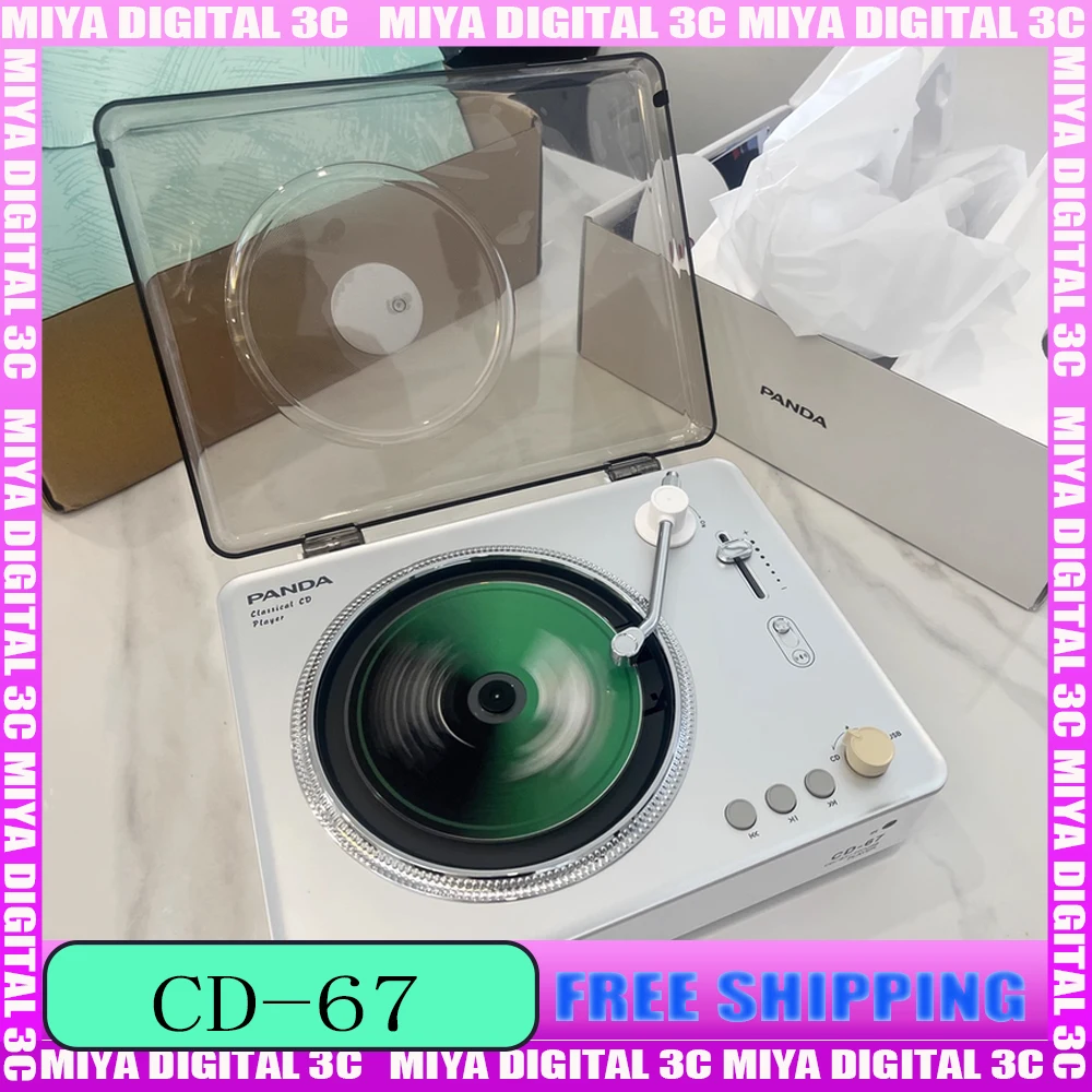 

Panda CD-плеер CD-67 Звуковая система Аудио Классический ретро-динамик поддерживает LINE OUT/USB/TF-карта/Bluetooth 5.0 Домашний плеер Динамик