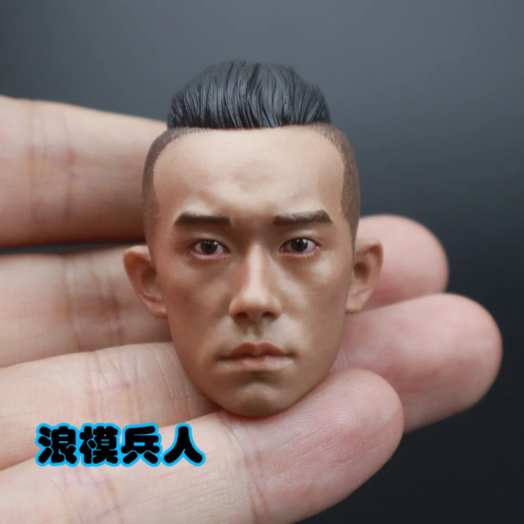 

1/6 Soldier Asian Boy Teenager Head Sculpture Model Accessories Male Head Carving Model Fit 12" Action Figure Body Dolls