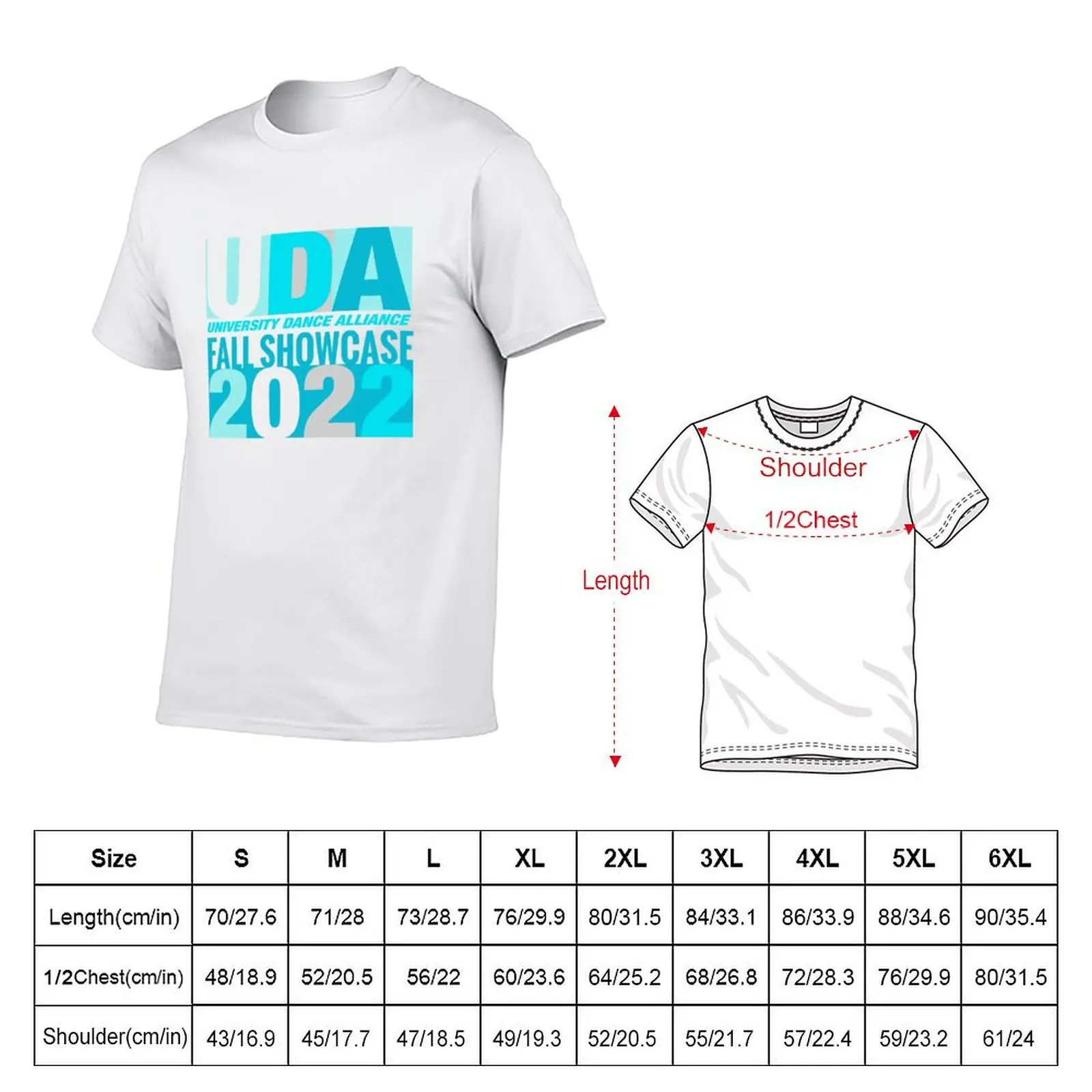 UDA 2022 Fall Showcase Tee T-Shirt Big Size Crew Neck T-Shirt