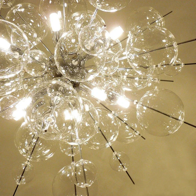 Imagem -06 - Nordic Led Glass Dandelion Chandelier Modern Hanging Light Pendant Lamp Luminária para Restaurante Home Decor