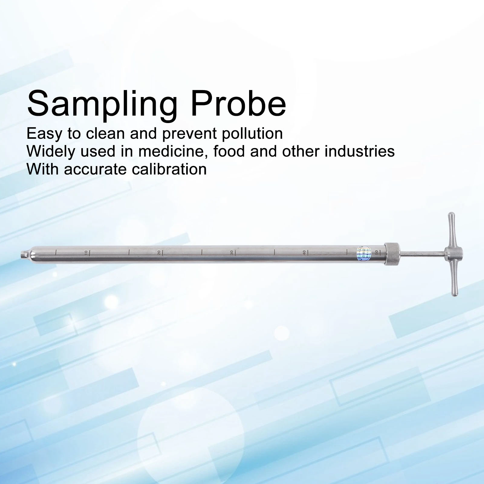 

Liquid Sampler 304 Stainless Steel Clear Scale Easy to Clean Soil Sample Probe for Medicine Food Soil Sampler Probe Soil Probe
