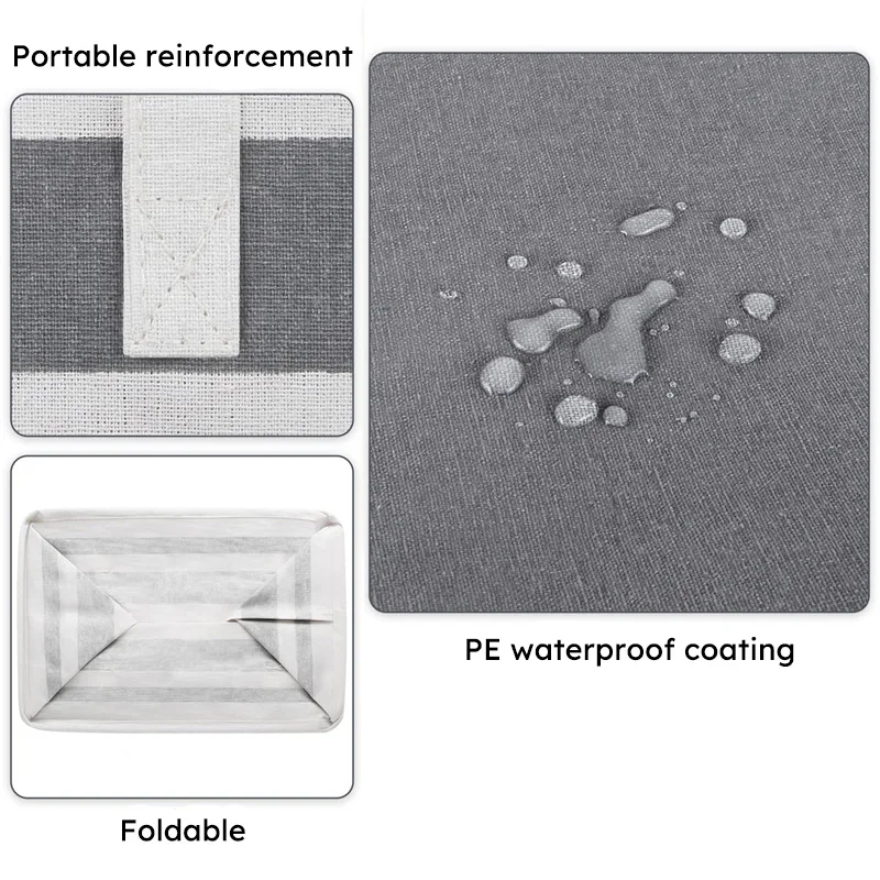 Large PE Coated Waterproof Dirty Clothes Basket Foldable Home Dormitory Dormitory Multifunctional Organization Storage