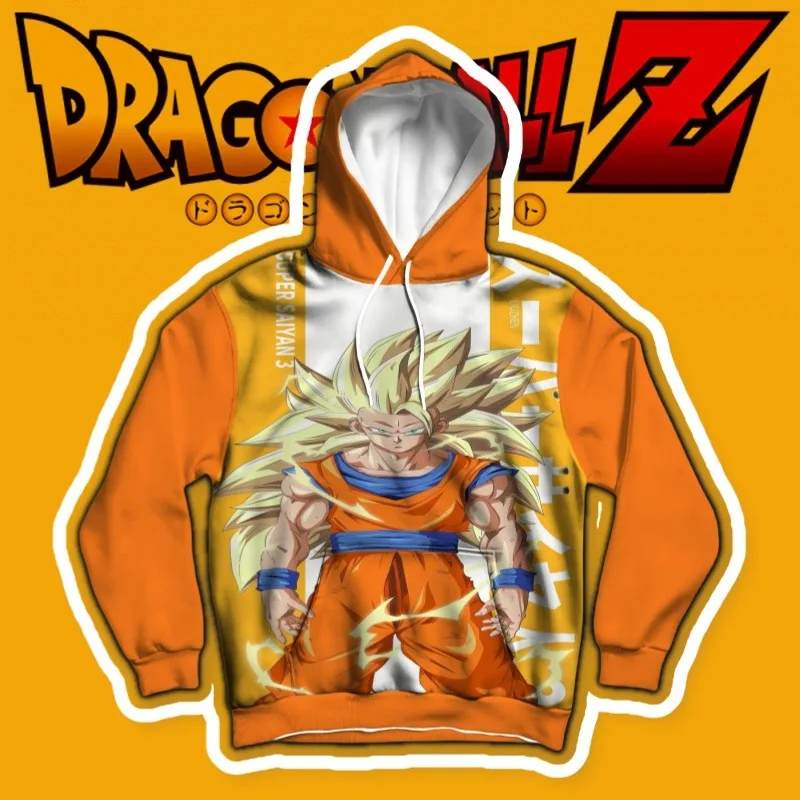 

Толстовка с капюшоном Dragon Ball, принт Super Saiyan 3, уникальный дизайн с японским текстом и огненной аурой, должно иметь для фанатов аниме