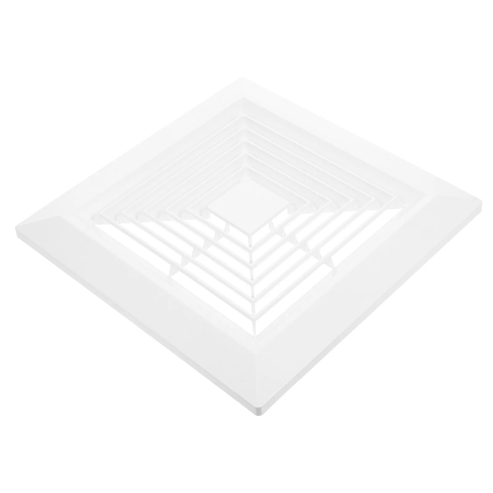 Square Bathroom Exhaust Fan Cover with Springs Replacement for Ceiling Wall Mount Ventilation Air Diffuser Plastic Grille Cover