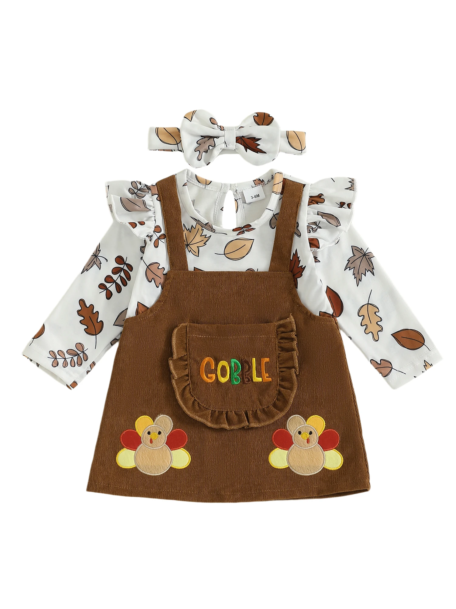 

Thanksgiving Toddler Girl Dress with Pumpkin Embroidery and Matching Headband Set for Fall Festivities and Family Gatherings