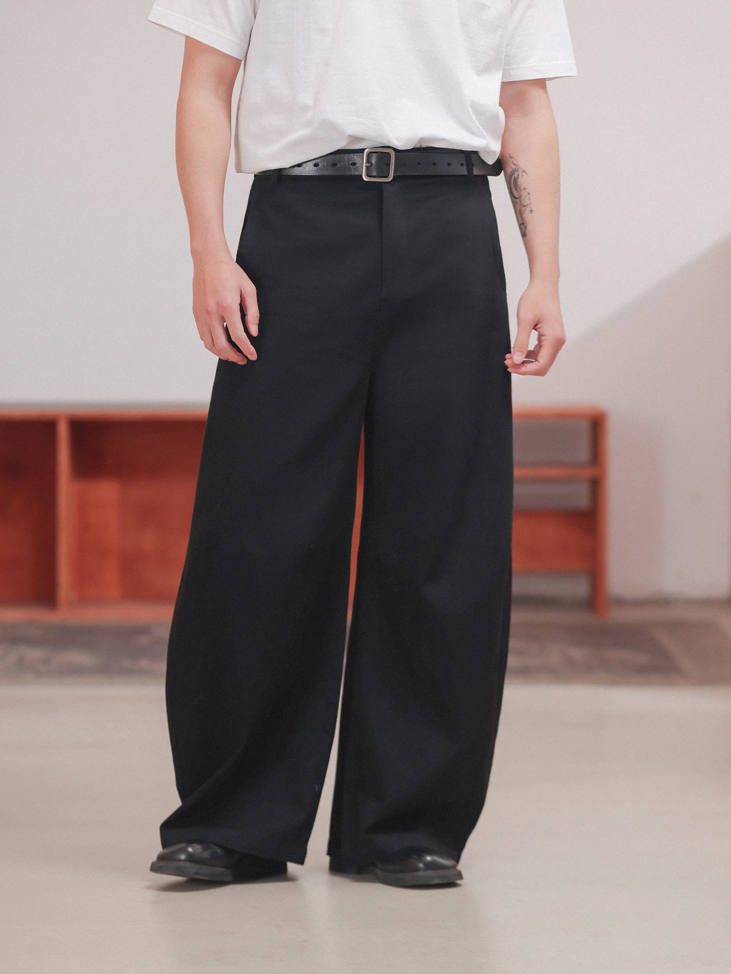 

Noears y Loose Leg Bla Jeans Casual High Street Vintage Spring Cotton Straight Leg Trousers Youth Breathable Comfortable