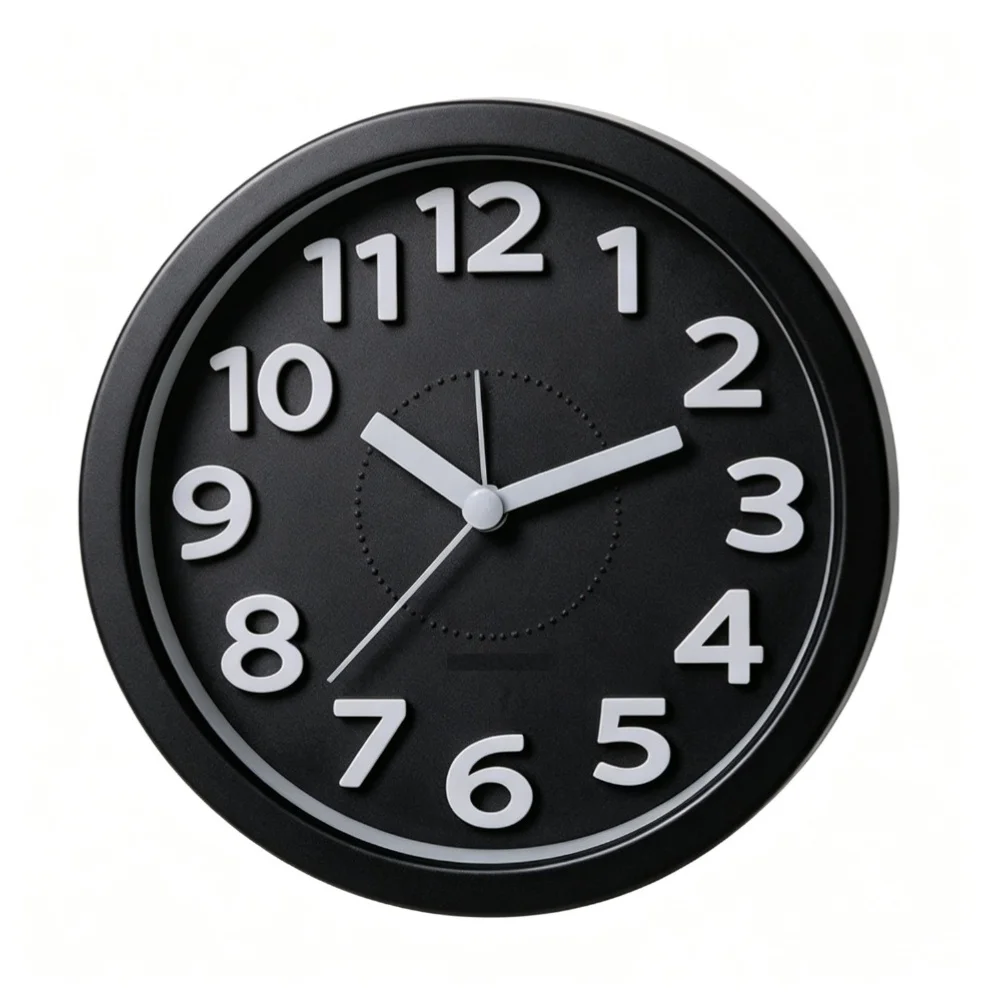 Student Alarm Clock with Large Bold Numbers Silent Quartz Movement Adjustable Alarm and Space-Efficient Design for Bedroom Desks
