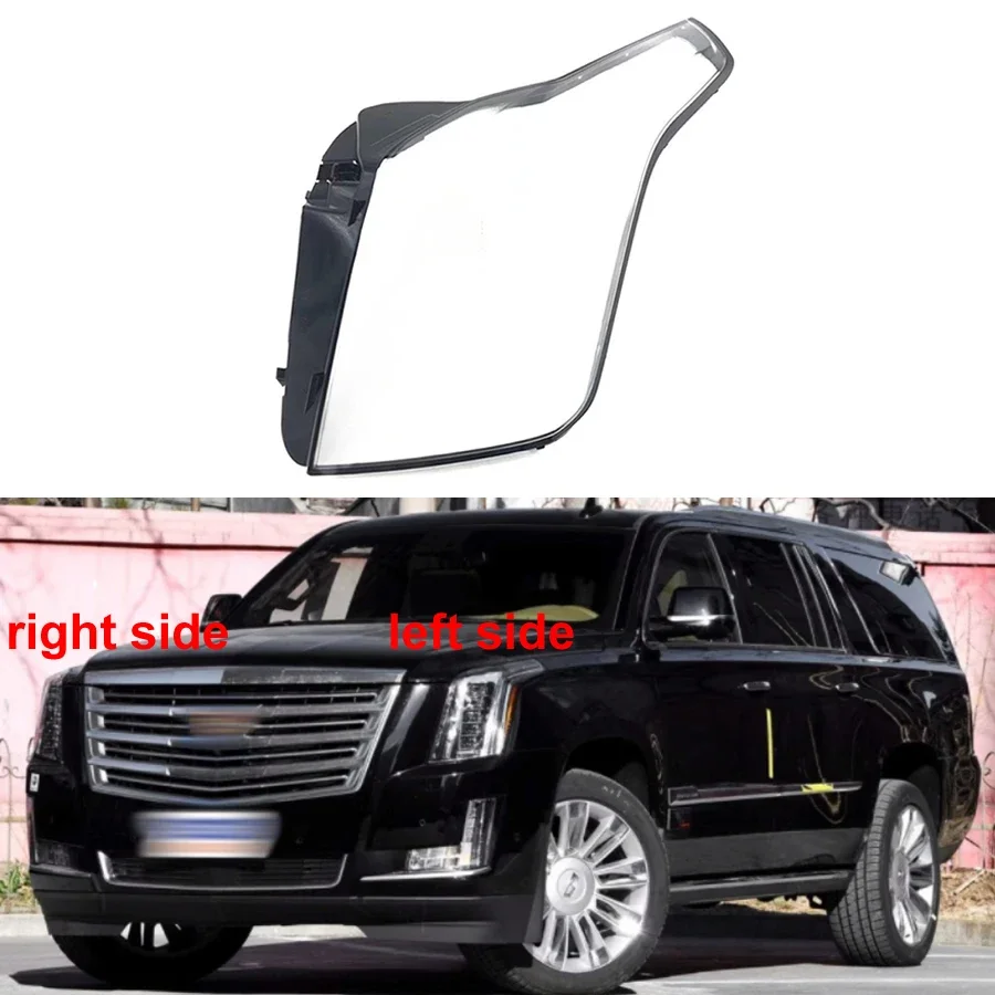 

For Cadillac Escalade 2015 2016 2017 2018 2019 Headlight Cover Shade Headlamp Shell Transparent Lampshade Case Lens Plexiglass