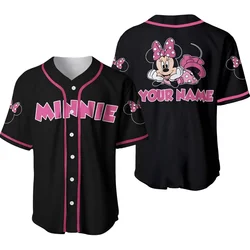 Custom Name Disney Baseball Jersey Mens Womens Custom Name T Shirt Minnie Mickey Y2k Baseball Jersey