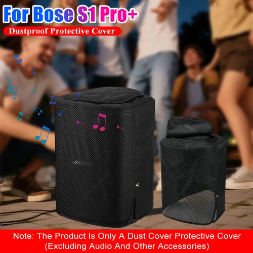 Imagen 1 del producto Cubierta de altavoz para Bose S1 Pro, funda de altavoz a prueba de polvo con solapa de mango con banda elástica, protege los altavoces durante viajar a la fiesta