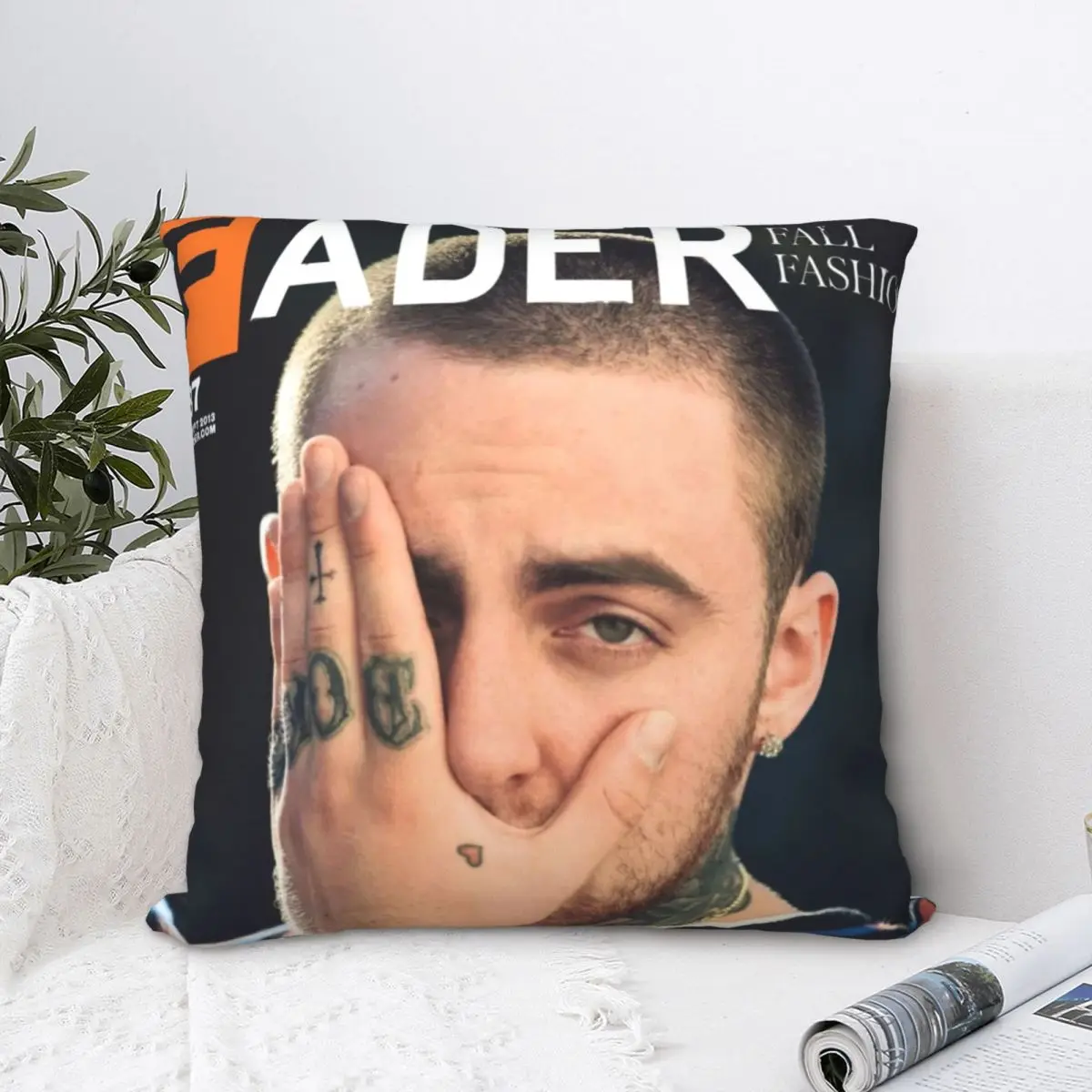 Eye Mac Tattoo Ideas Square Pillowcase Polyester Pillow Cover Velvet Cushion Decor Comfort Throw Pillow For Home Car