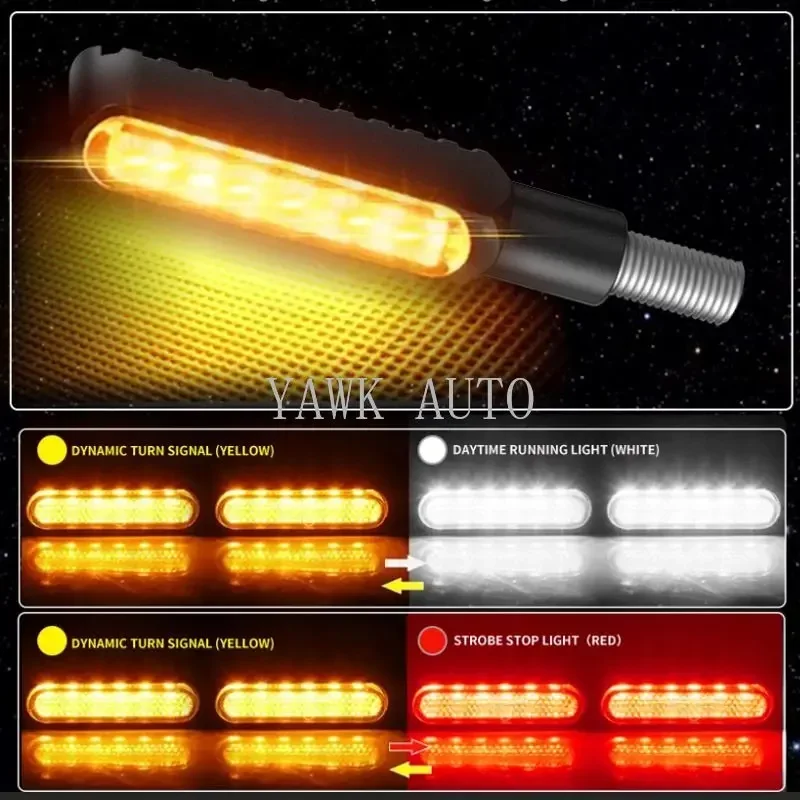 8mm Mini Led Motorcycle Turn Signal Light Lamp Indicators Blinker Clignotant Moto Led for Honda Yamaha Kawasaki Cafe Racer 12V