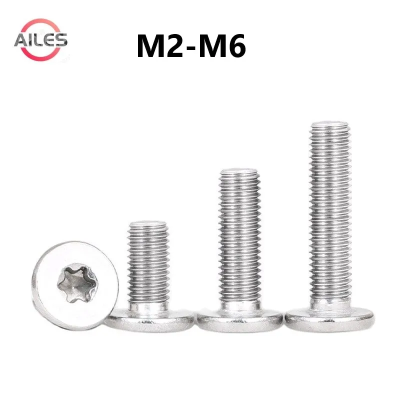 

304 Stainless Steel M2 M3 M4 M5 M6 CM Six Lobe Ultra Thin Flat Wafer Head Torx Anti Theft Screw Bolts