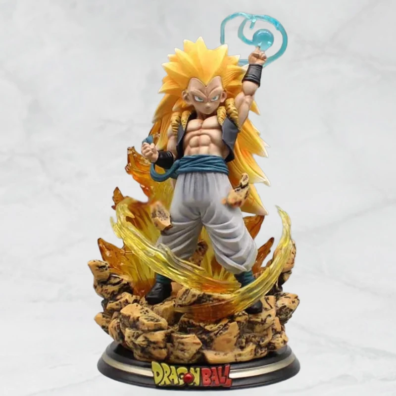 

Anime Dragon Ball Super Saiyan 3 Gotenks Figure Fighting Model Gotenks Ssj3 Figurine Dbz 22cm PVC Collection Desktop Doll Toys