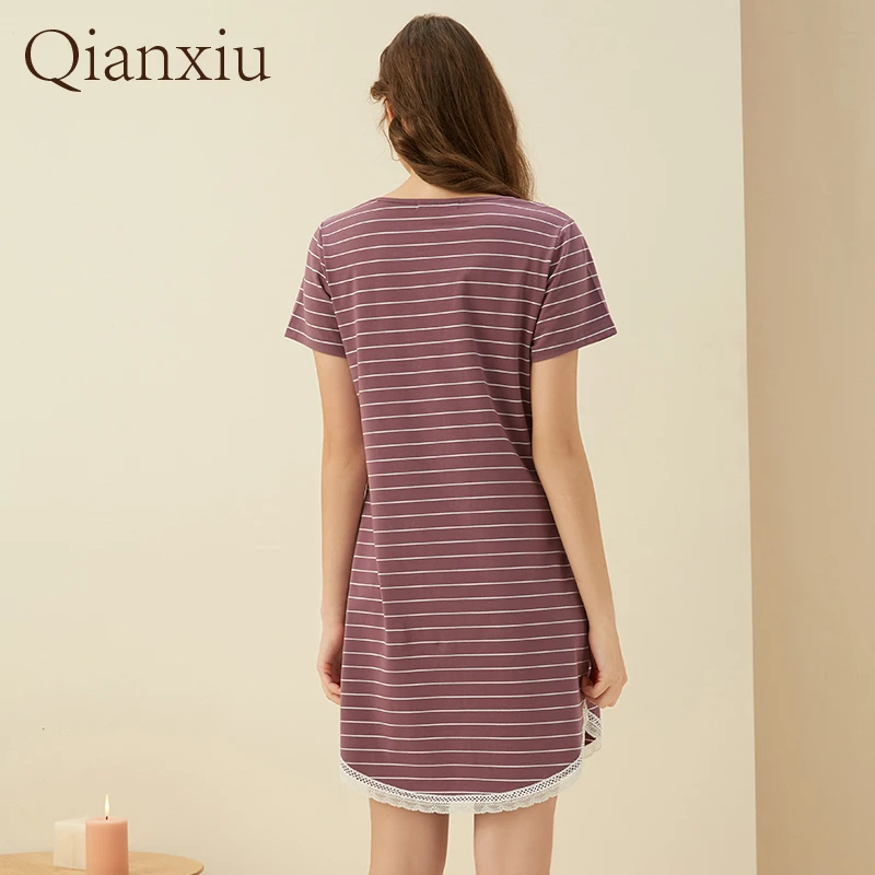 New Summer Comfort Soft Simple And Fashionable Women\'s Home Clothes Pajamas Home Wear Casual Wear Sleeping Dress Nightgown