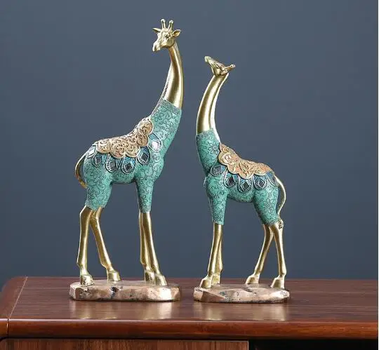

Modern home decoration couple giraffe creative gifts wholesale creative home ornament decoration resin crafts statue decorated