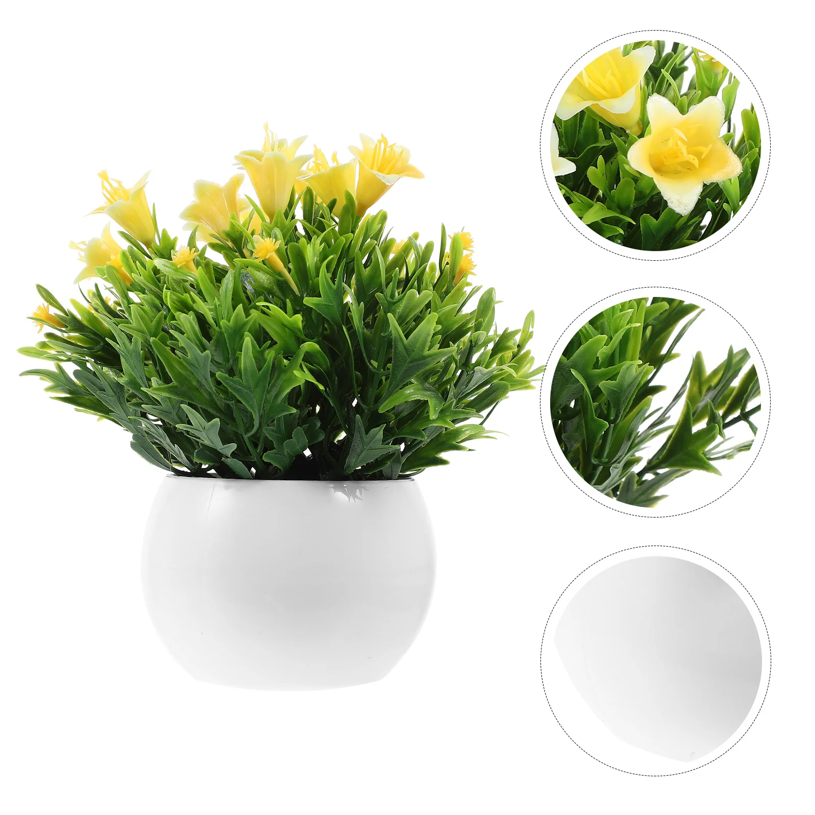 

Plant Simulated Lily Flower Bonsai Decoration Fake Plants Artificial Yellow Faux