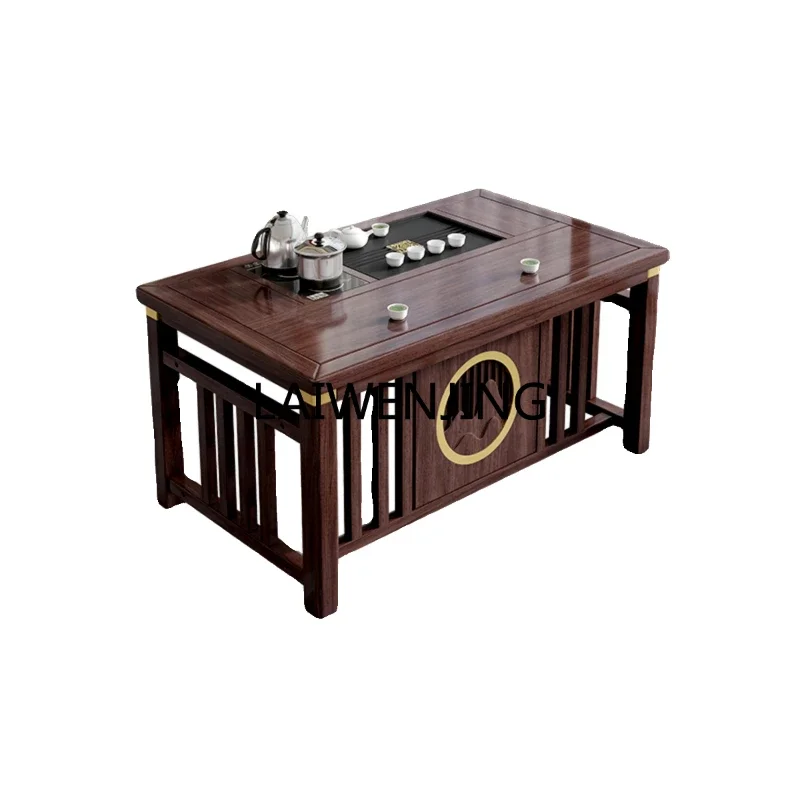 

MJY balcony solid wood tea table and chair combination coffee set one and five chairs household tea table