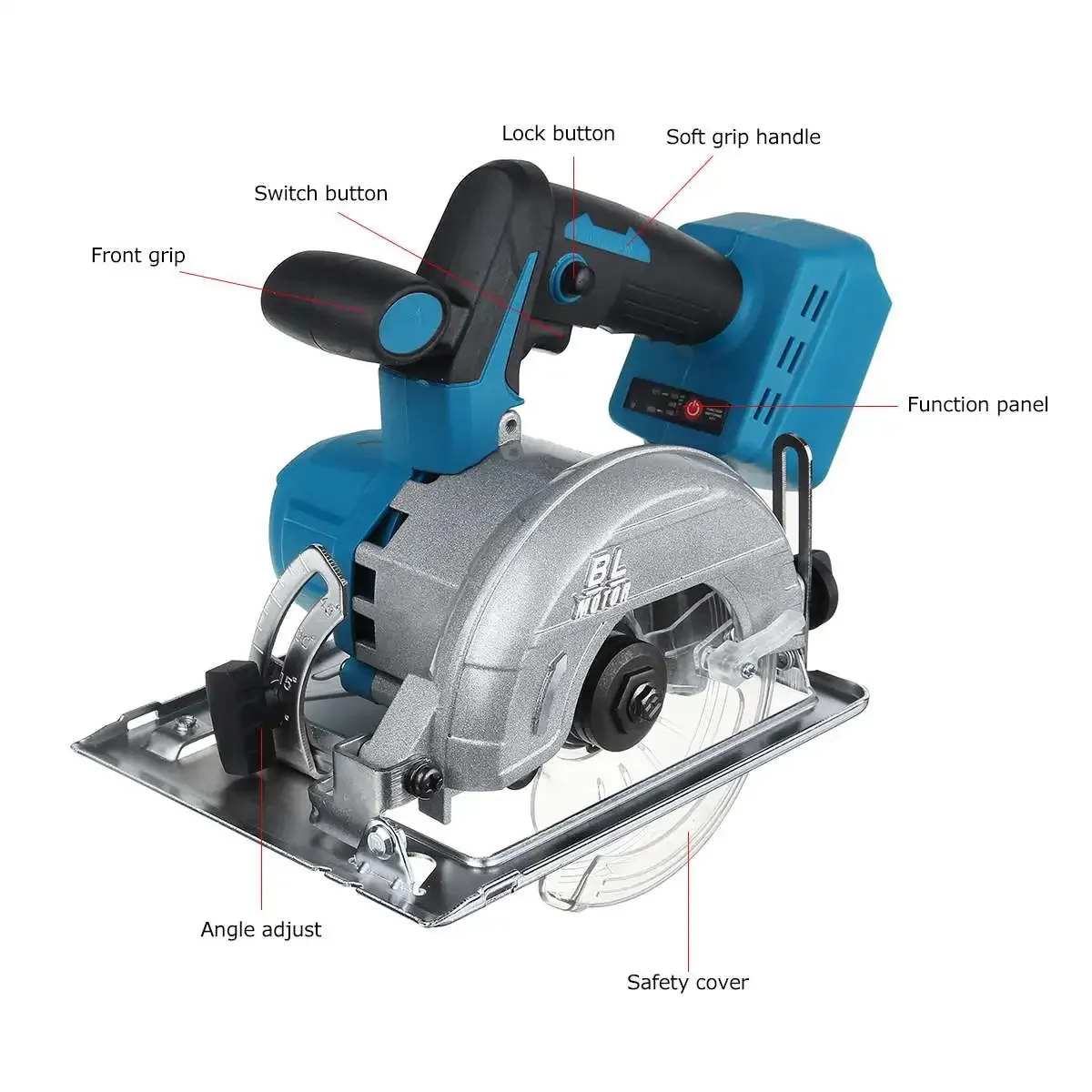 Cordless Electric Saw Circular 125mm Wood Cutter for Makita Battery 10800r/min High Speed Power Tools Wood Cutting Machine