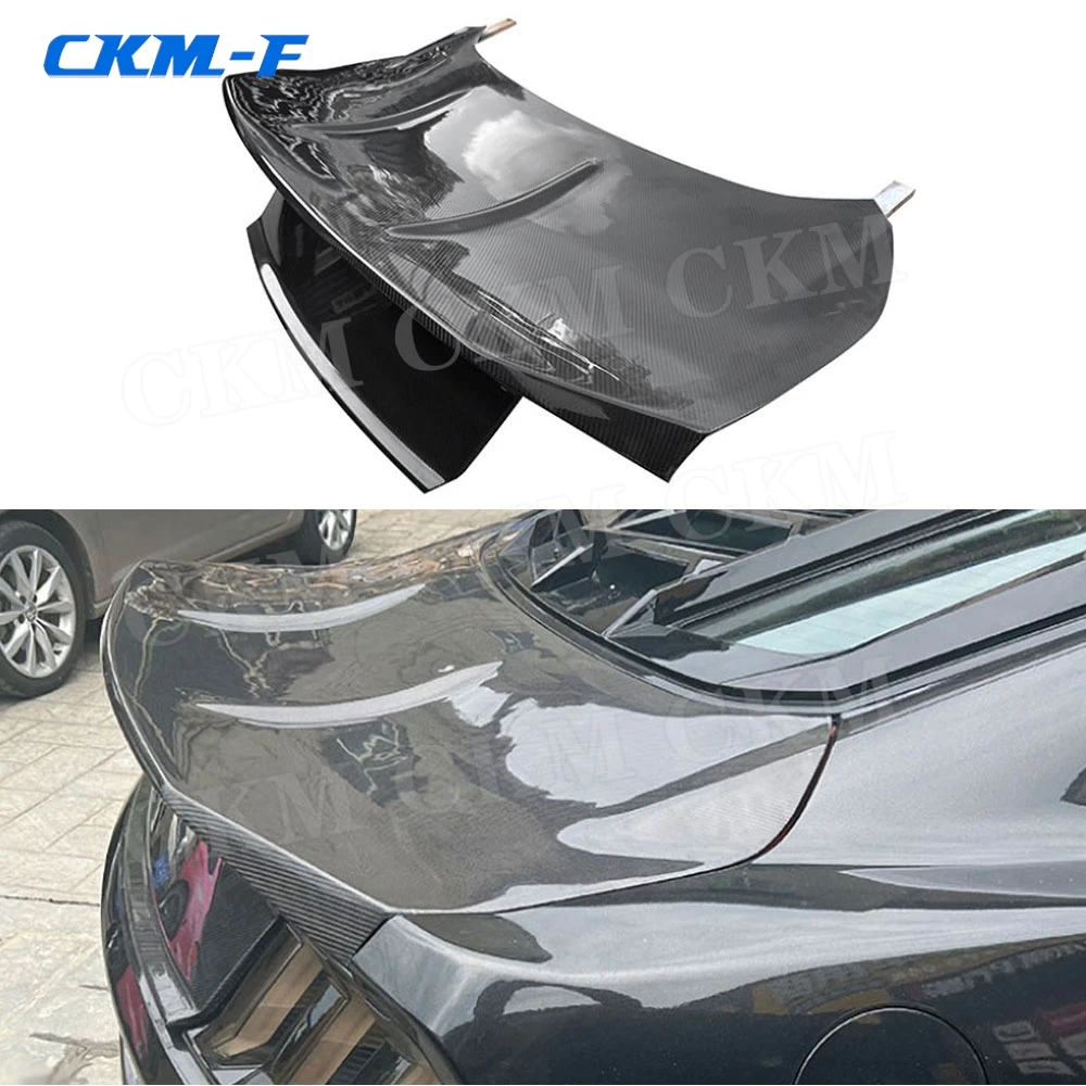 

Carbon Fiber Tailgate For Ford Mustang 2015-2023 W Style FRP Rear Trunk Boot Cover Body Kits Car Styling Accessories Decoration