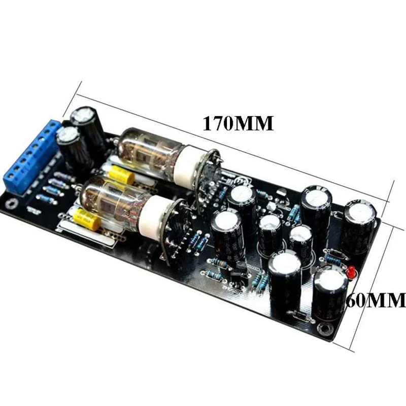 DLHiFi 6J1 6AK5 Tube AC 12V 500mA Preamp Preamplifier Board For VCD CD DVD DAC Digital Amplificador Audio Amplifier