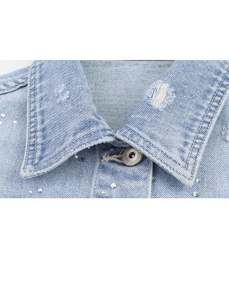 HH المرأة طويلة الأكمام زر الوقوف طوق الدانتيل متابعة قمصان فضفاضة + الخريف مرونة الخصر جيوب واسعة الساق السراويل الصلبة 2