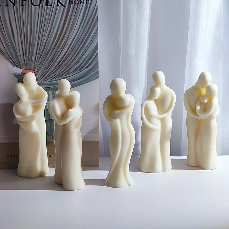 Mother\'s Love Silicone Candle Mold Pregnant Human Body Gypsum Resin Aromatherapy Ice Baking Mould Home Decor Wedding Souvenirs