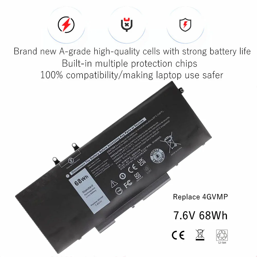 4GVMP Laptop Battery For Dell Latitude 5400 5410 5500 5510 For Precision 3540 3550 R8D7N 04GVMP RF7WM 9JRYT X77XY C5GV2