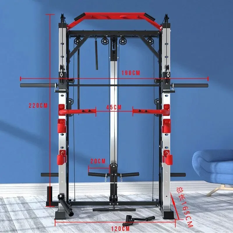 Home Gym Equipment Multi Functional Trainer Machine Power Rack with Jammer Arm Smith