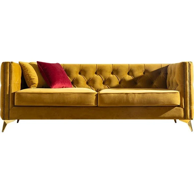 

for New Design velvet Sofa Upholstery Fabric sofas set With Great Price for Living Room Furniture